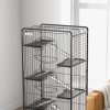 PawHut Ferret Cage Small Animal Cage 6 Levels with Bowl, Water Bottle, Wheels, Rolling Pet Cage for Bunnies Chinchillas, Squirrels, 131cm - Black