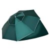 Outsunny 2m UV Protection Fishing Beach Umbrella Brolly Shelter w/ Side Panel Tent Green