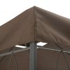 Outsunny 3x4m Gazebo Replacement Roof Canopy 2 Tier Top UV Cover Garden Patio Outdoor Sun Awning Shelters, Brown  (TOP COVER ONLY)