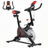HOMCOM Indoor Exercise Bike, Stationary Bike, Cycling Machine with Adjustable Seat, Resistance, Handlebar, LCD Display and Flywheel, for Home Gym Workout, Black