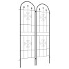 Outsunny Set of 2 Garden Trellis, Metal Trellis for Climbing Plants Support Frames, 50 x 180cm, Arrow Design