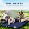 Outsunny 2 Person Camping Inflating Sleeping Mat Inflatable Mattress Ultralight Folding Bed Portable Air Bed for Outdoor Backpacking Hiking Travel - Navy Blue