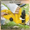 DURHAND Aluminium Chainsaw with Double Brake Protection and Blade Cover, 2000 W, 40 cm, for Wood, Trees and Branches, Yellow