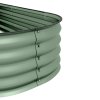 Outsunny Galvanised Raised Beds for Garden, Metal Elevated Planter Box with Safety Edging, Easy DIY for Growing Flowers, Herbs, Succulents, 150 x 62 x 30cm, Green