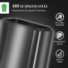 HOMCOM Dual Kitchen Bin, 2 x 30L Stainless Steel Double Pedal Bin with Soft-Close Lid, Removable Inner Buckets and Handles for Recycling and Waste