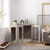 PawHut Dog Crate Furniture, Side Table Dog Kennel with Cushion, Large Door, for Large Dogs - Walnut Brown