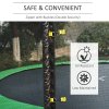 HOMCOM 10ft Trampoline Net Replacement Safety Net Enclosure Net Spare w/ 6 Poles