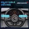 AIYAPLAY McLaren 765LT Licensed Electric Car for Kids with Butterfly Doors, 12V Kids' Electric Ride on with Remote Control, Transport Wheels, LED Lights, MP3 Music, Horn, for 3-6 Years, Grey