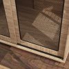 PawHut Dog Crate Furniture, Dog Cage End Table with Sliding Door, Pet Kennel for Medium Breeds, 80 x 58.5 x 63cm, Walnut Brown