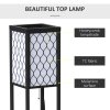 HOMCOM Modern Shelf Floor Lamp Light with Three Open Shelves Large Storage Display, for Living Room, 160cm, Bulb not Included, Black