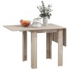 HOMCOM Folding Dining Table, Extendable Kitchen Table for Small Space, Drop Leaf Table for 2-4 People, Oak