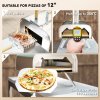 Outsunny Outdoor Pizza Oven, Portable Wood Pellet Pizza Oven with Pizza Stone and Peel, Foldable Legs, Chimney, 12 Inch Wood Fired Pizza Maker for Outdoor Cooking, Stainless Steel
