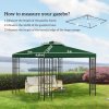 Outsunny 3 x 3(m) Gazebo Canopy Roof Top Replacement Cover Spare Part Dark Green (TOP COVER ONLY)