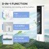 HOMCOM Portable Air Cooler, 6L Tank with 3 Ice Packs, Oscillating Evaporative Air Cooler Fan with 3 Modes & Speed, 10H Timer, Detachable & Washable Filter, LED Display & Remote Control for Home, White
