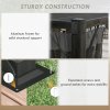 Outsunny 3 x 4 m Pergola with Retractable Roof Canopy and Netting Sidewalls, Aluminium Frame Garden Gazebo Outdoor Sun Shade Shelter for Grill, Patio, Deck, Dark Grey