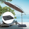 Outsunny 4 Pieces Parasol Base Stand Weights for Banana Hanging Cantilever Umbrella, Water and Sand Filled, Up to 72kg, Black