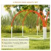 PawHut Dog Agility Equipment Set, Dog Agility Training Equipment for Dogs with Oxford Carry Bag, 4 PCS Weave Poles, Dog Obstacle Course, Pet Outdoor Games, Orange
