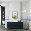 HOMCOM Rectangle Bathroom Mirror, 50 x 70cm Metal Framed Wall Mirror, Decorative Mirror for Bedroom, Living Room, Entryway, Black