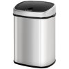 HOMCOM Stainless Steel Kitchen Sensor Dustbin Automatic Touchless Rubbish Garbage Waste Bin Silver