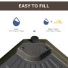 Outsunny 4 PCs Portable Round Parasol Base Up to 100kg, Sand or Water Fillable Umbrella Cross Stand Weights Holder for Cantilever Banana Hanging Parasol