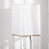 HOMCOM Modern Floor Lamp with Shelves, 3 Layer Shelf Tall Standing Lamp with Fabric Lampshade, Pull Chain Switch for Living Room, Bedroom, Bulb not Included, White
