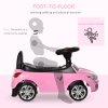 HOMCOM Ride on Car Baby Toddler Walker Foot to Floor Sliding Car Slider w/ Horn Music Working Lights Storage for 1.5 - 3 Years Old Pink