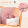 ZONEKIZ Toy Box, Kids Toy Chest with Lid, Safety Hinge, Cute Design - Pink