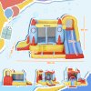 Outsunny Bouncy Castle Inflatable Bouncy Castles for Children Bounce House 3 in 1 w/ Trampoline Slide Water Pool with Blower for Kids Age 3-8 Rocket Design 3.3 x 2.65 x 1.85m