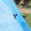 Outsunny 6 Men Tipi Tent, Camping Tent with Mesh Windows, Sewn-in Floor, Two Doors and Carry Bag, Easy Set Up, for Hiking Picnics Outdoor Night, Blue