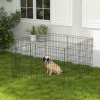 PawHut Dog Pen, 8 Panel Dog Playpen, DIY Design with Door, for Medium Dogs, Puppies, Small Animals, for Indoor/Outdoor Use, 76cm High