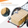 HOMCOM Bike Trailer, Bicycle Cargo Trailer Wagon Cart with 65L Foldable Storage Box, Pneumatic Tyres and Safe Reflectors, Max Load 40KG, Black