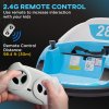 AIYAPLAY Kids Bumper Car, 360 Rotation 12V Waltz Car, Battery Powered Ride-On Toy with Remote Control, Dual Joystick, Music, USB, LED Lights, Horn, for Ages 1.5-5 Years, Blue