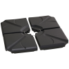 Outsunny Set of 4 Parasol Base Stand Weights for Banana Hanging Cantilever Umbrella, 56kg Water or 72kg Sand Filled, Up to 84kg with Water/Sand Combo Filling, Black
