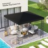 Outsunny 3 x 3(m) Gazebo Canopy Replacement Cover, Garden Gazebo Roof Replacement with Drain Holes, Water Resistant PVC Coating, 370g/ UPF30+, TOP COVER ONLY