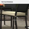Outsunny Set of 4 Outdoor Seat Cushions with Ties, Water Repellent Seat Pads for Garden Patio Kitchen Office Chairs, Beige
