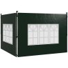 Outsunny Gazebo Side Panels with Window for 3x3(m) or 3x6m Gazebo Canopy, 2 Pack Sides Replacement, Green