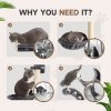 PawHut 4 Piece Cat Shelves, Cat Wall Furniture with Hammock, Scratching Posts, Soft Ladder, Steps, Jump Platforms, for Indoor Kittens - Dark Grey