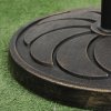 Outsunny 18kg Resin Garden Parasol Base, Round Outdoor Market Umbrella Stand Weight for Poles of 38mm to 48mm, Bronze