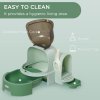 PawHut Cat Litter Box, 2 in 1 Hooded Cat litter Tray Cat House with Scoop, Drawer Pans, Openable Cover, Green