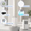HOMCOM 16L/Day Dehumidifier for Home, Activated Carbon Air Filter, Portable Compressor Dehumidifier with 5.5L Water Tank, 24H Timer, Laundry Drying, Continuous Drainage, Humidity Light, White