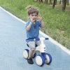 AIYAPLAY Baby Balance Bike, Lightweight First Training Bike, with Anti-Slip Handlebars, Four Wheels, No Pedals, for Ages 18-36 Months - Blue