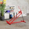HOMCOM Folding Ride On Lawn Mower Jack Lift, 400 kg Adjustable Steel Lifting Device, Telescopic Maintenance Jack Lifter for Lawnmowers, ATVs, Red