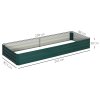 Outsunny 120 x 80cm/241L x 90.5cm Galvanised Raised Garden Bed, Metal Elevated Planter Box with Open Bottom, Outdoor Flower Pot for Growing Flowers, Herbs, Green