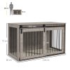PawHut Dog Crate Furniture, Dog House Furniture Style for Extra Large Breeds, Pet Kennel with Removable Cushion for Indoor Use, 118 x 60 x 73 cm, Brown