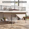 Outsunny Gazebo for 3.25m x 3.25m Frame, 2 Tier Gazebo Cover, UV Protection, Beige