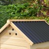 PawHut Wooden Duck House, Raised Poultry Coop with Double Doors, Openable Roof, Ventilation Holes, Removable Base, Natural Wood Finish
