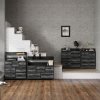 HOMCOM Bedroom Chest of Drawers, Fabric Dresser with 6 Drawers, Storage Organiser Unit with Open Shelf and Metal Frame for Living Room, Entryway