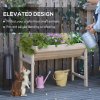 Outsunny Raised Garden Bed, Wooden Elevated Planter Box for Backyard, Patio to Grow Vegetables, Herbs, and Flowers, 108.5cmx60cmx80cm