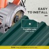 Outsunny Corrugated Roofing Sheets, Pack of 12, Galvanised Metal Roofing Sheets for Greenhouse, Garage, Storage Shed, Carport, 129 x 45cm, Green
