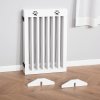PawHut Freestanding Pet Gate 4 Panel Dog Barrier Folding Safety Fence with Support Feet up to 204cm Long 75cm Tall for Doorway Stairs, White